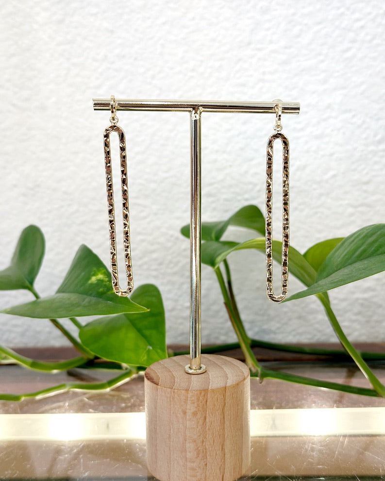 Hammered Void Earrings