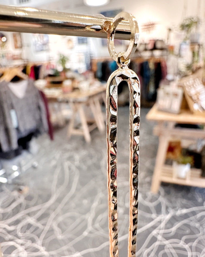 Hammered Void Earrings