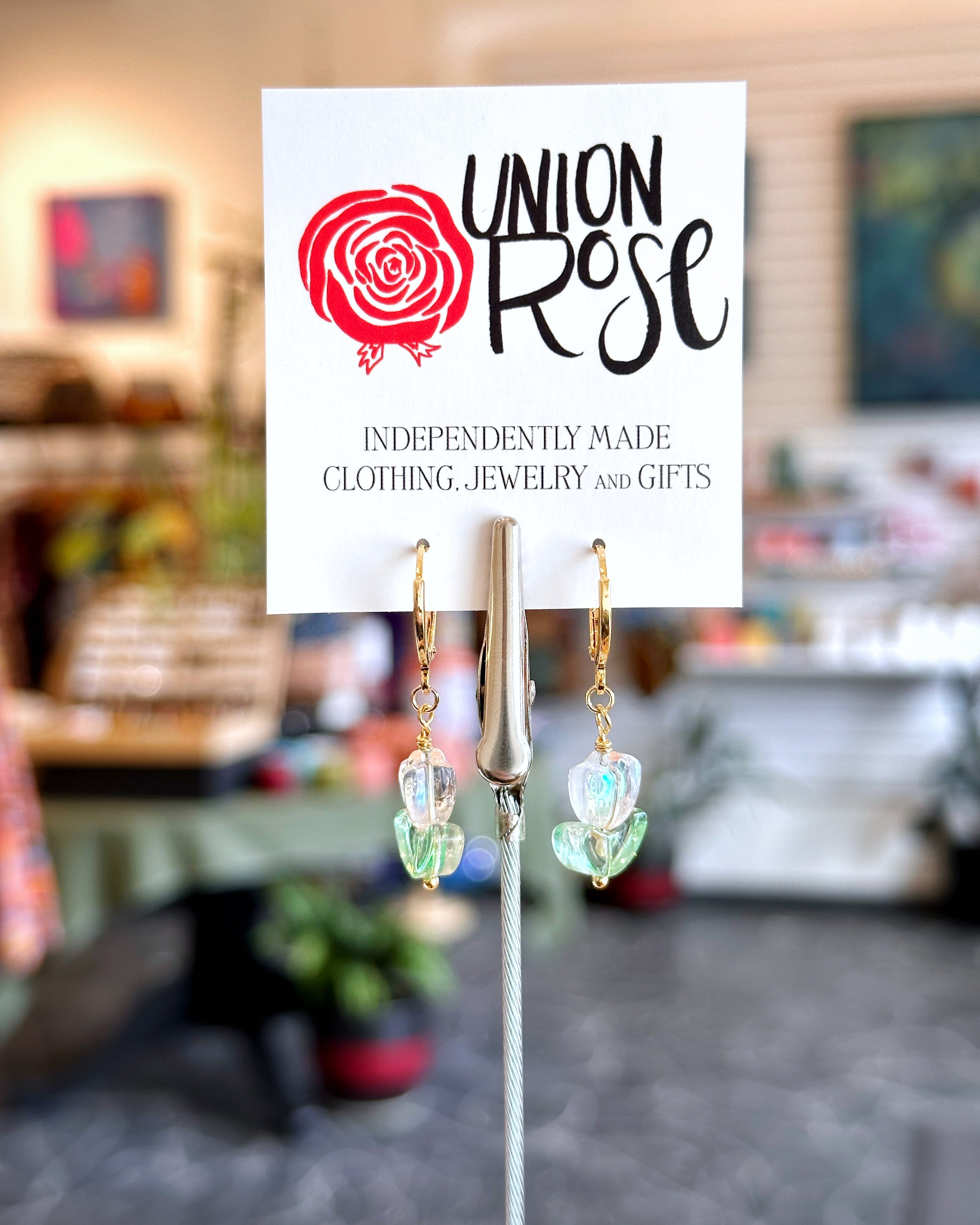 Beaded Tulip Earrings