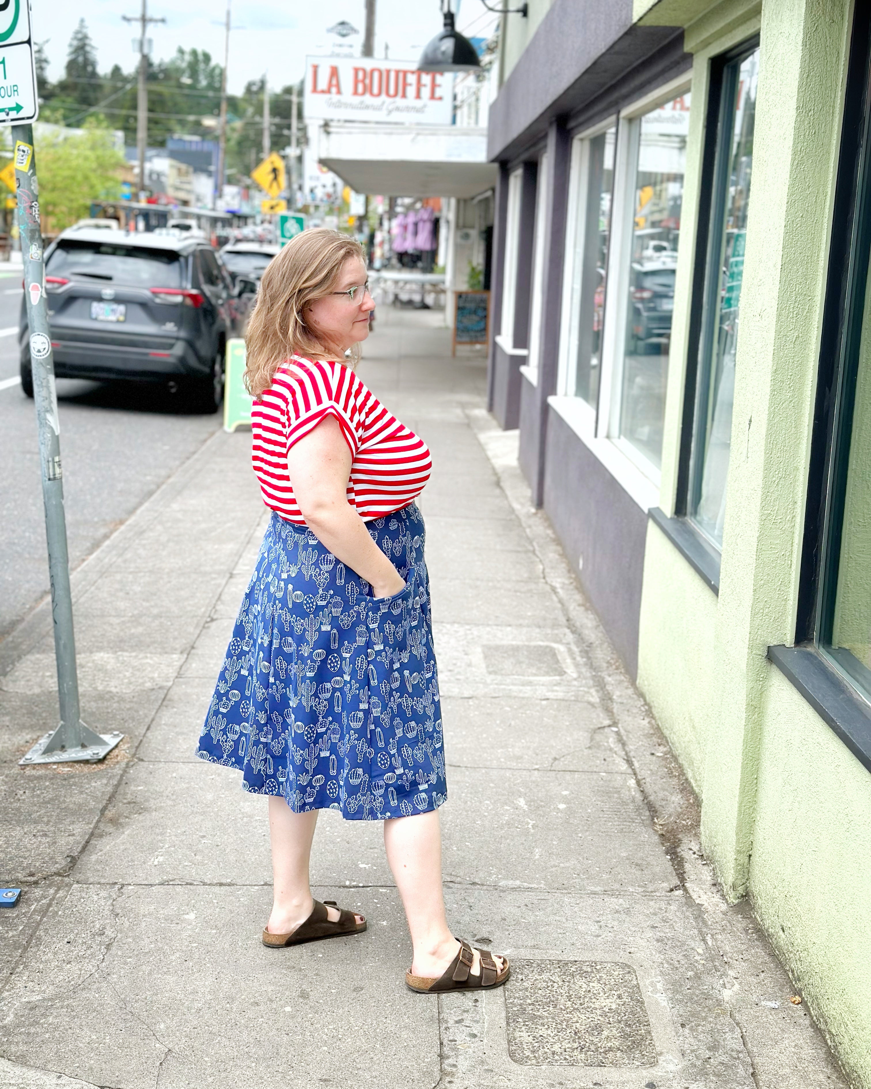 Eudora Skirt in Cactus Print