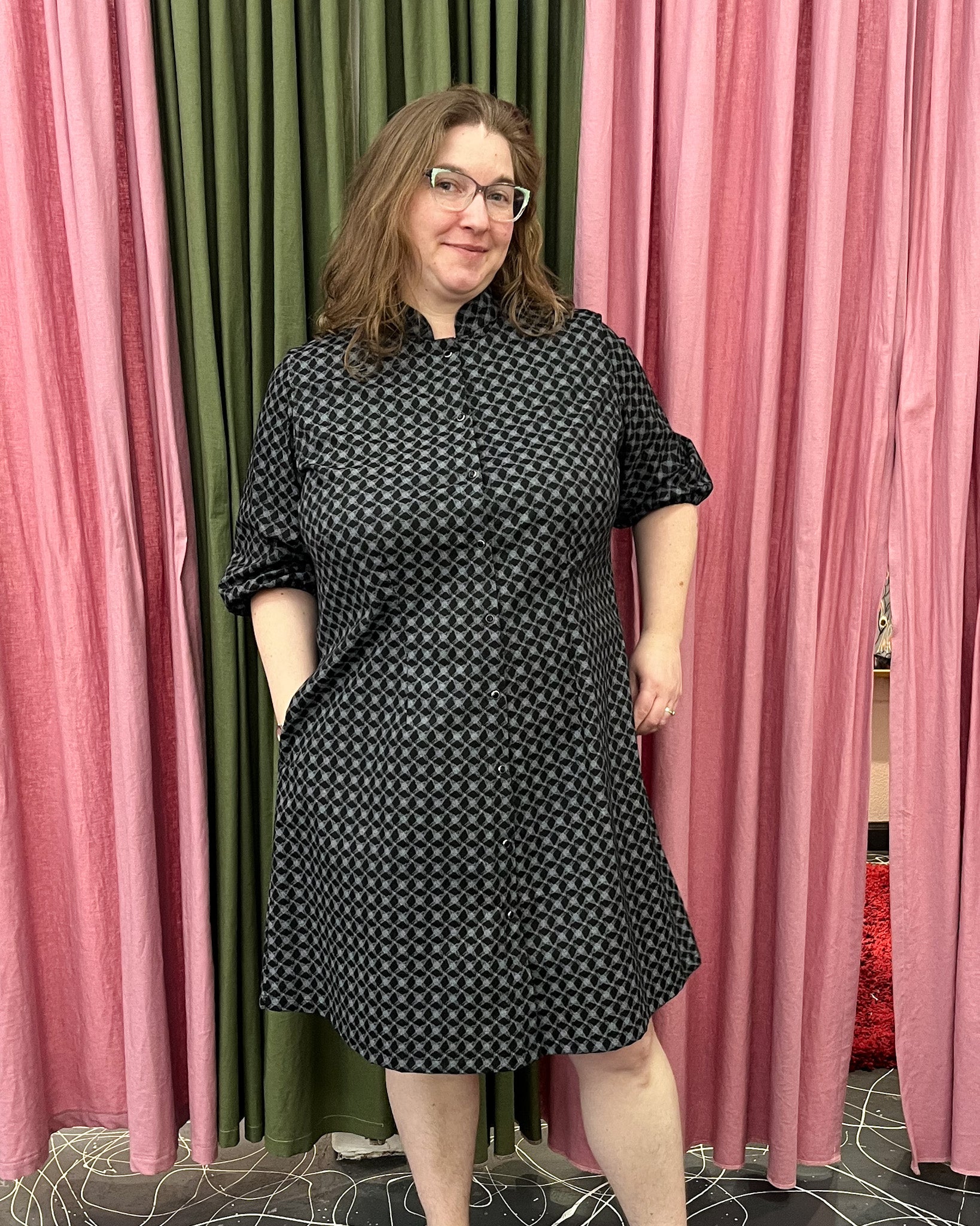 Avalon Dress in Crosshatch