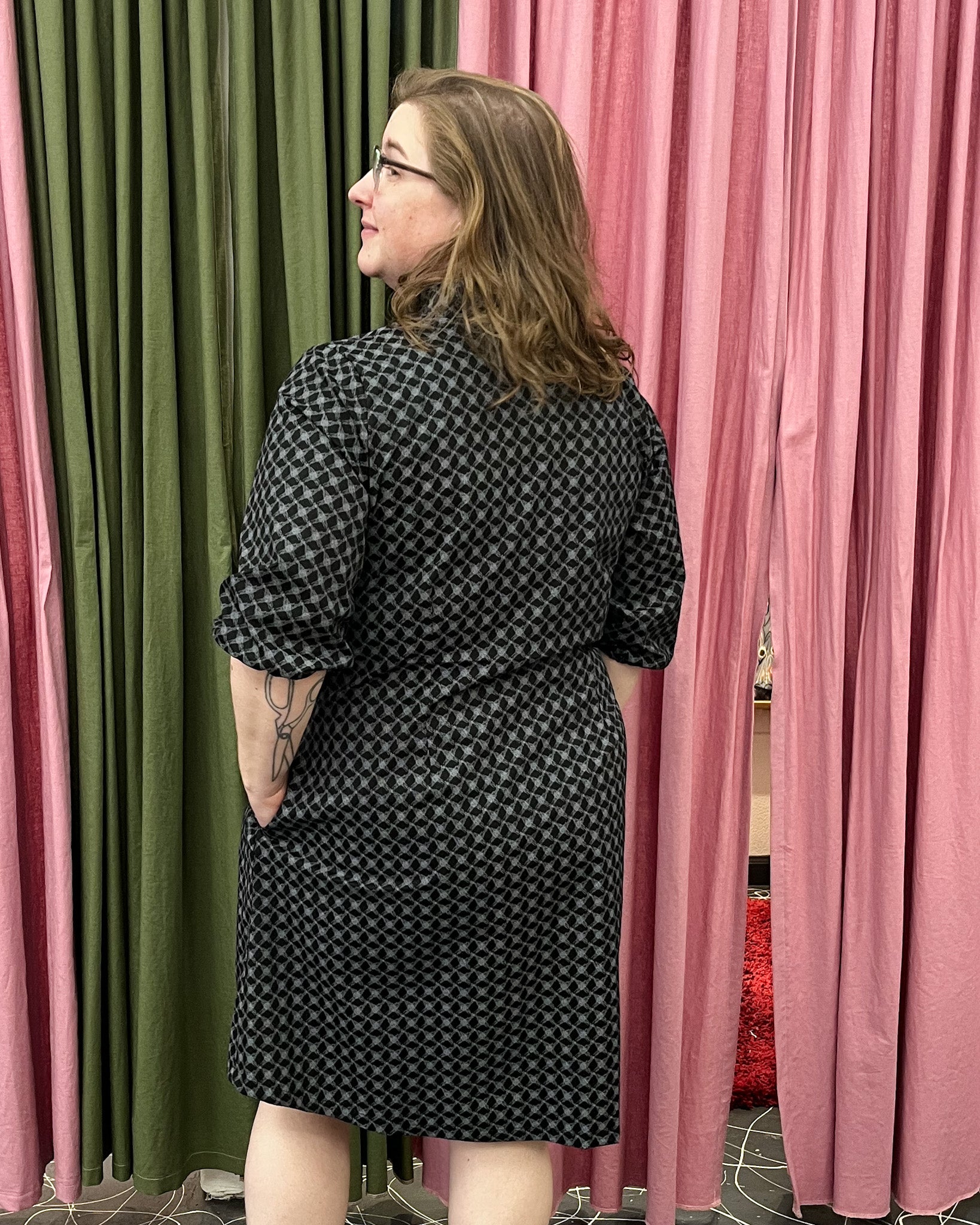 Avalon Dress in Crosshatch