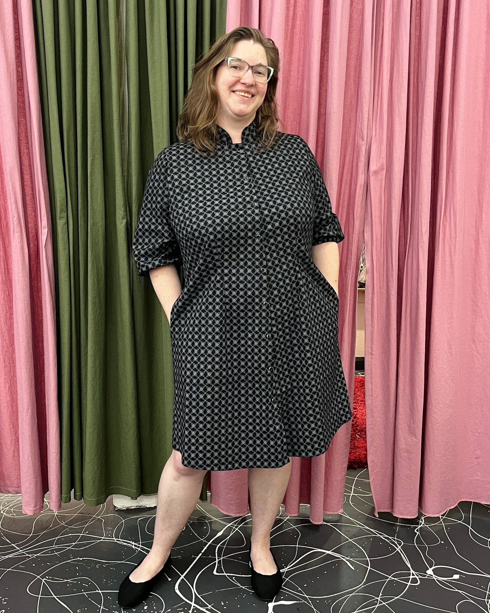 Avalon Dress in Crosshatch