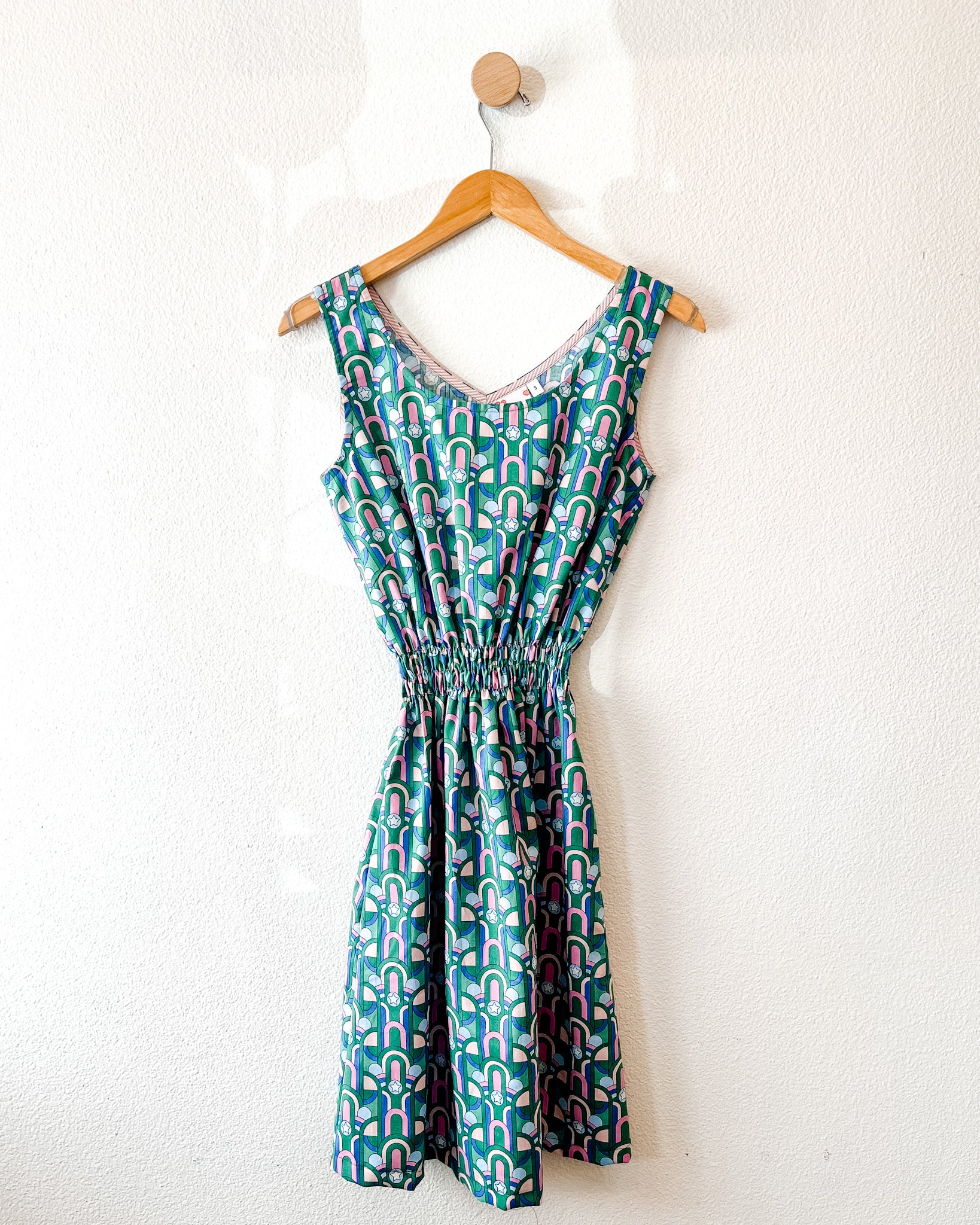 Debbie Dress in Groovy Arches