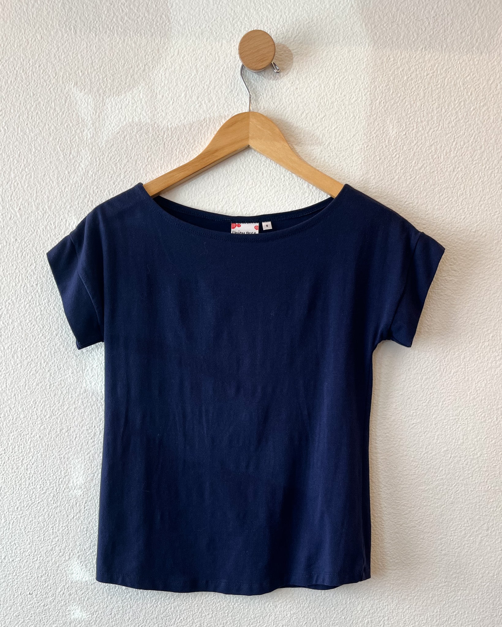 Meegan Top in Navy Organic Cotton