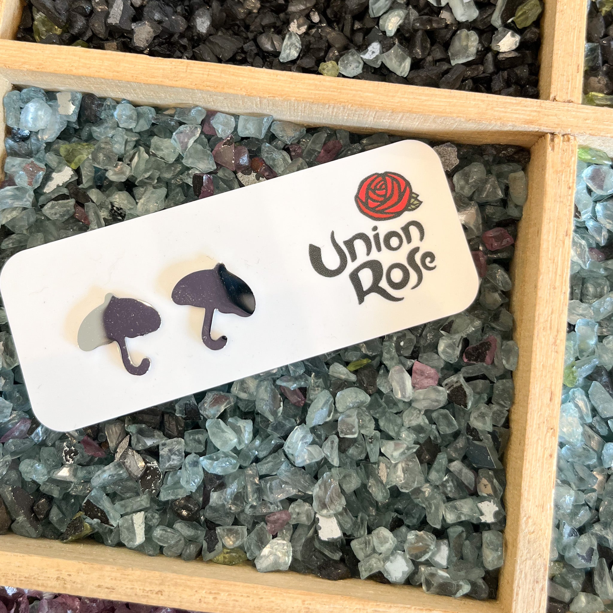 Umbrella Stud Earrings in Stainless Steel