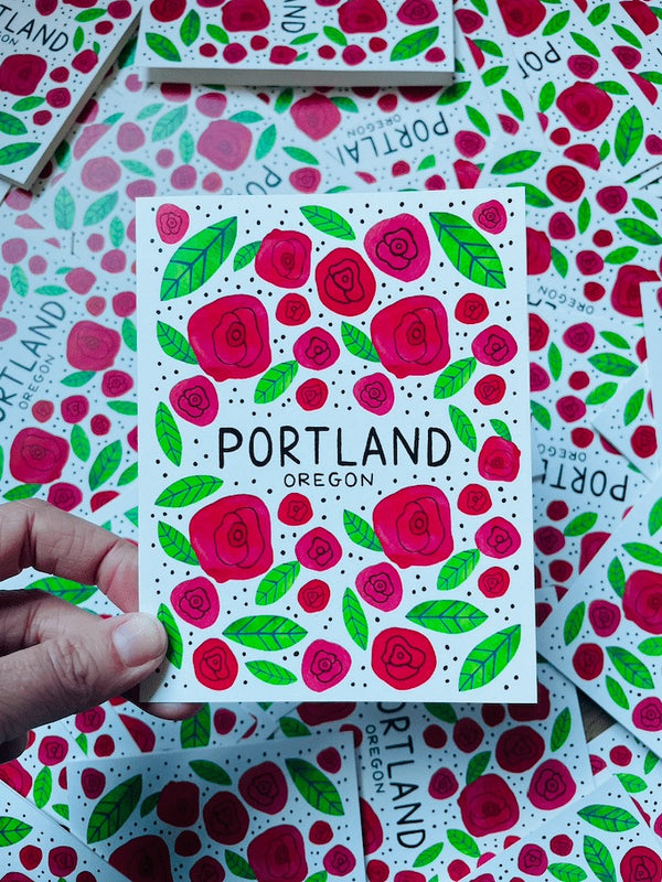 Portland Oregon Roses Greeting Card