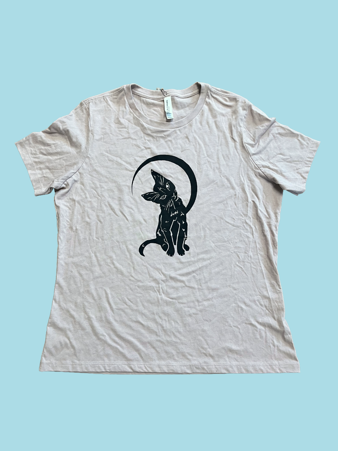 Sinister Kitty relaxed fit T-shirt in Light Mauve