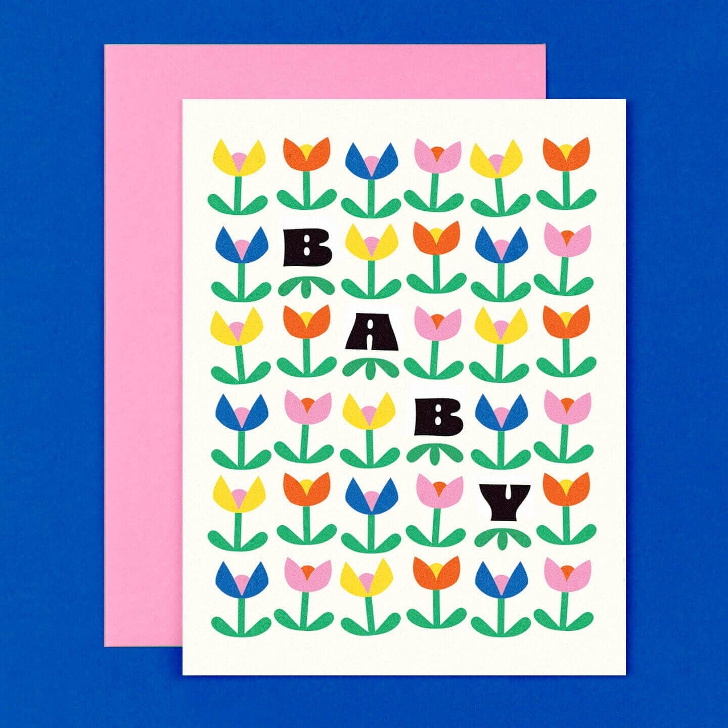 Tulips Baby Card