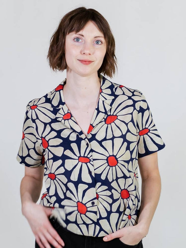 Camp Shirt in Navy Floral