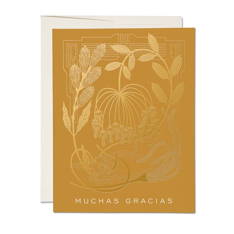 Muchas Gracias Floral Card