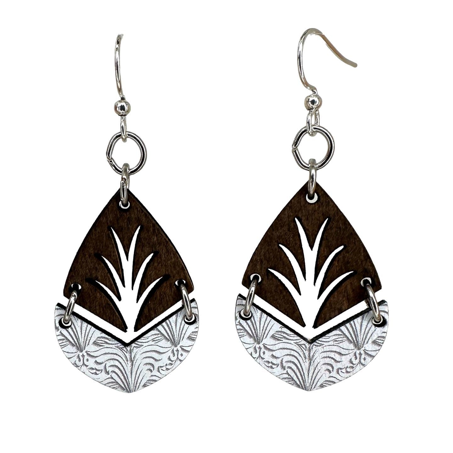 Nature's Divide Wood Earrings