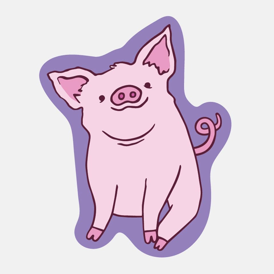 Piggy Vinyl Sticker