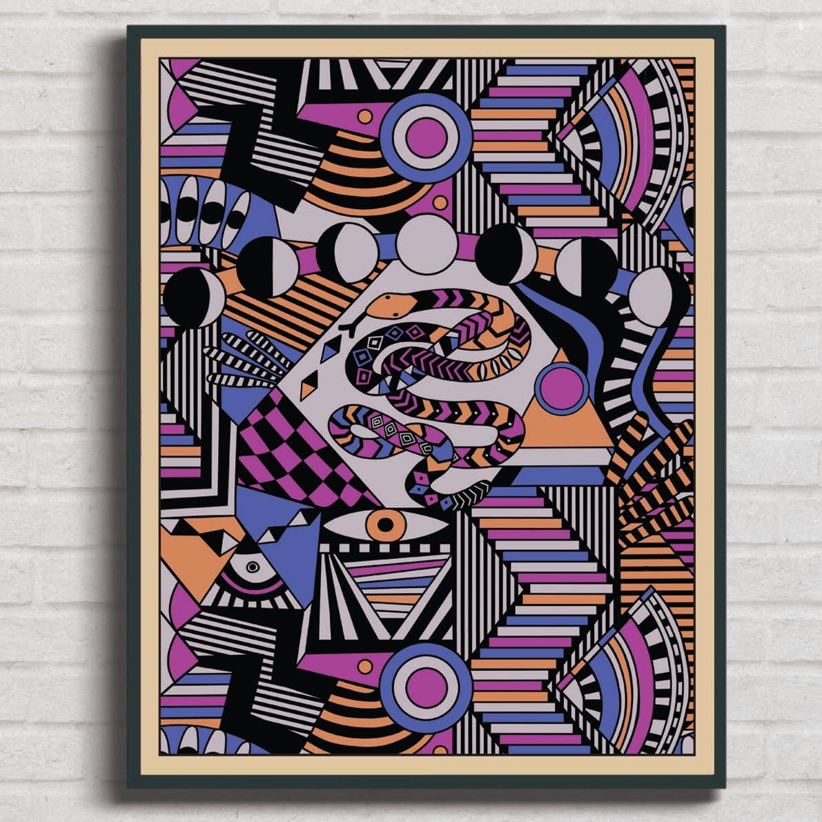 Snake Moon Art Print