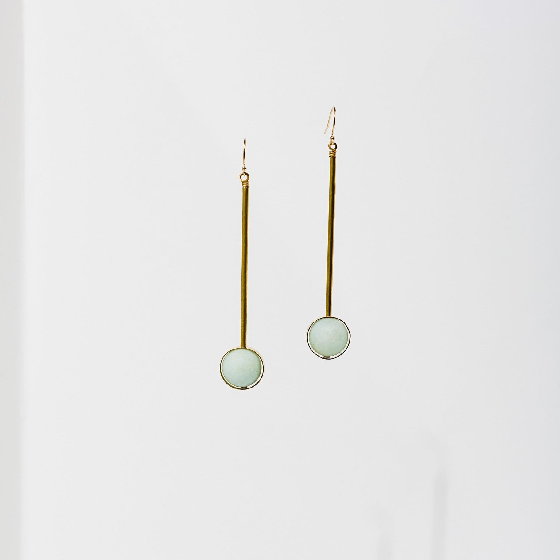 Aberrant Brass and Stone Earrings
