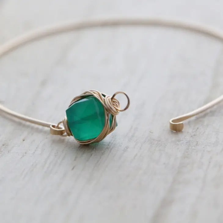 Gemstone Bangle Bracelet