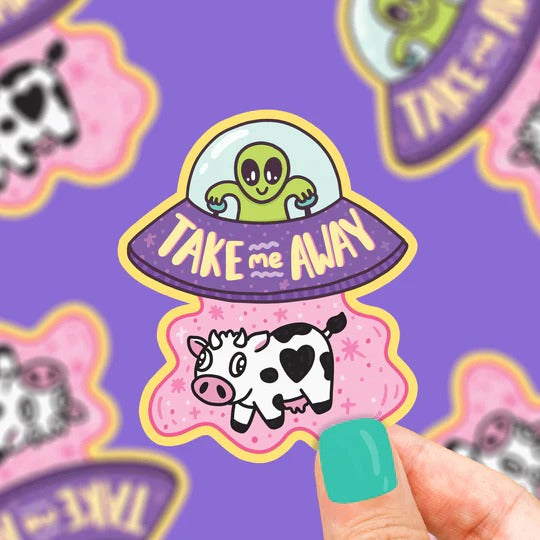 Take Me Away UFO Vinyl Sticker