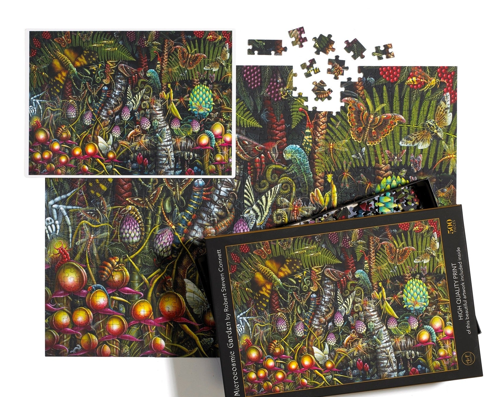 A dark garden themed puzzle