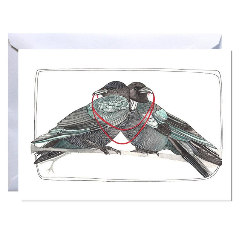 "Two Crows" Love Card