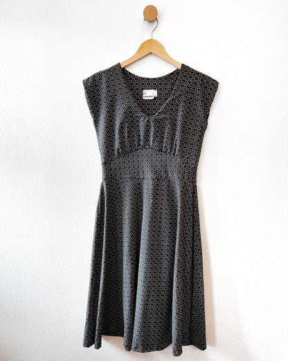 Lola Dress with Cap Sleeve in Dashing Dots- 3X Only