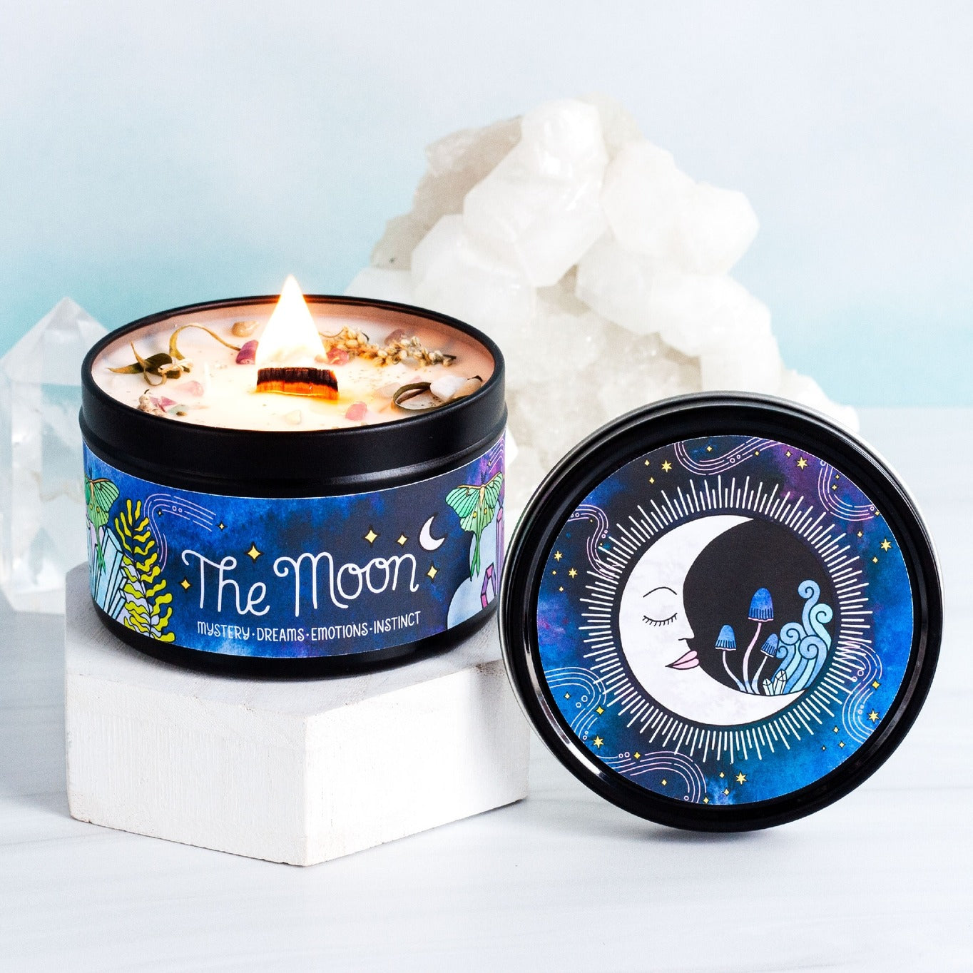 The Moon Aromatherapy Soy Candle - Cypress Lemon