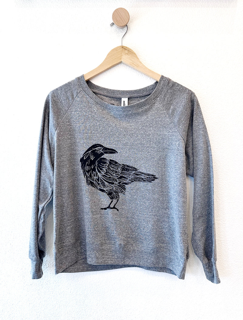 Corvid Cropped Sweater in Heather Grey