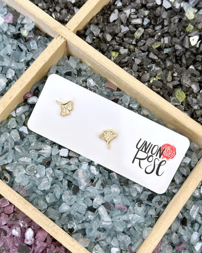 Ginkgo Stud Earrings