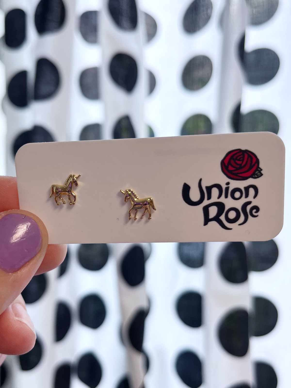 Prancing Unicorn Stud Earrings