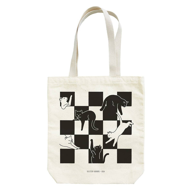Checkered Cats Tote Bag