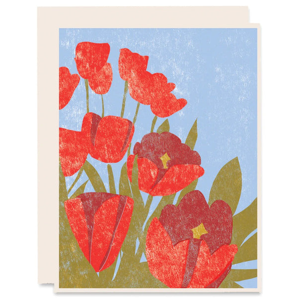Spring Tulips Letterpress Card Set