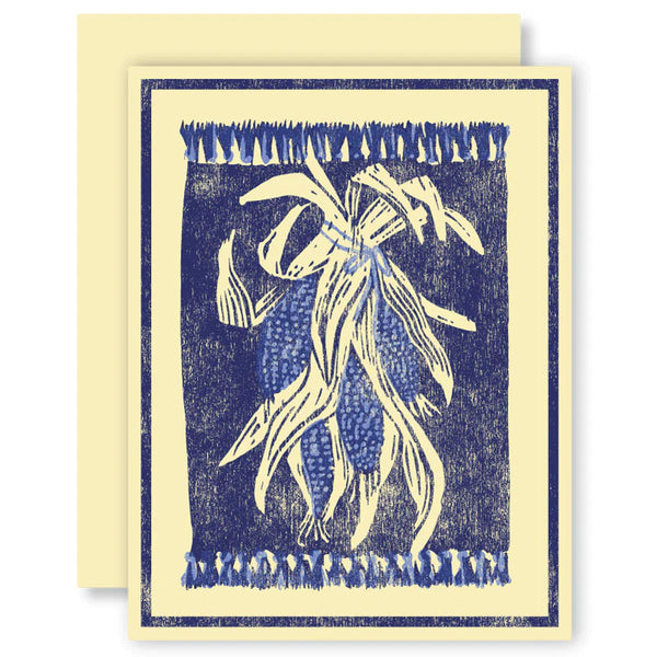 Blue Corn Letterpress Card