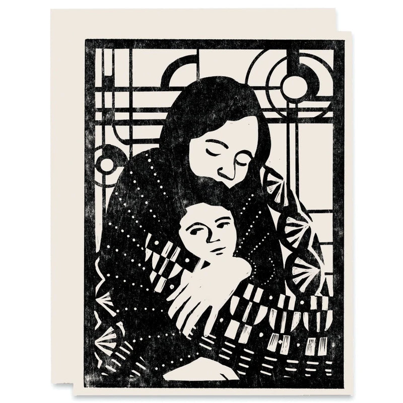 Art Deco Mother and Child Card