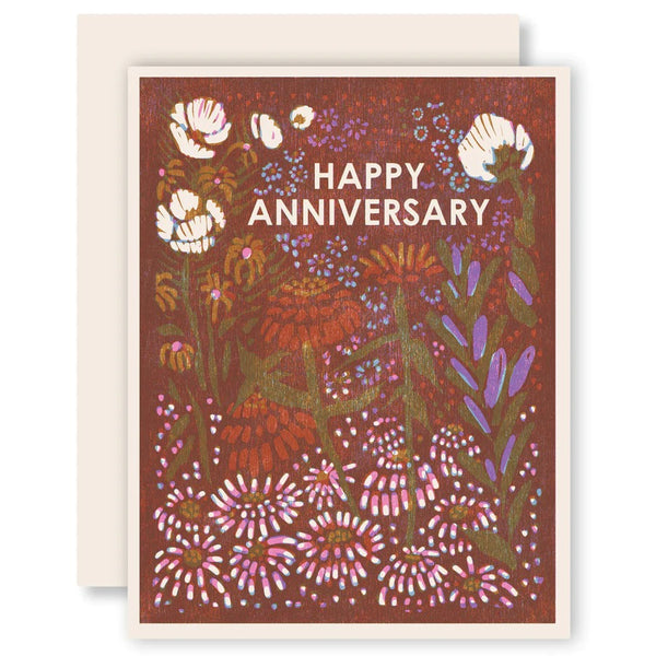 Happy Anniversary Letterpress Printed Card