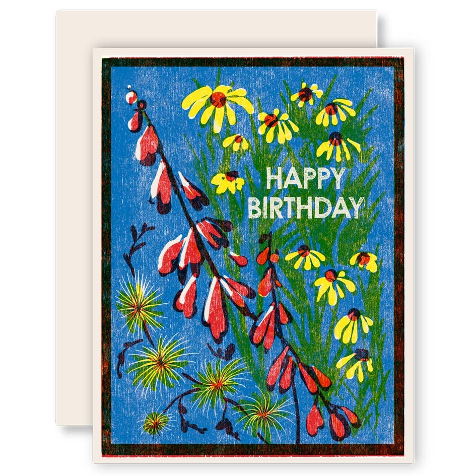 Wildflowers Birthday Card