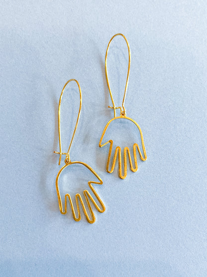 Golden Hands Earrings