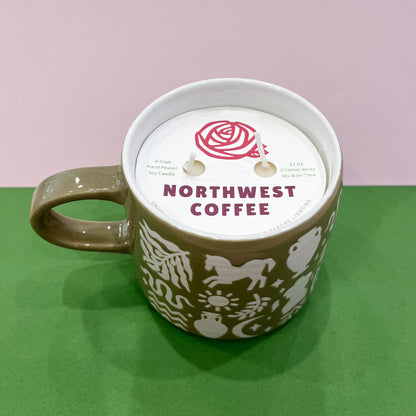 Northwest Coffee 12oz Soy Candle in Mug