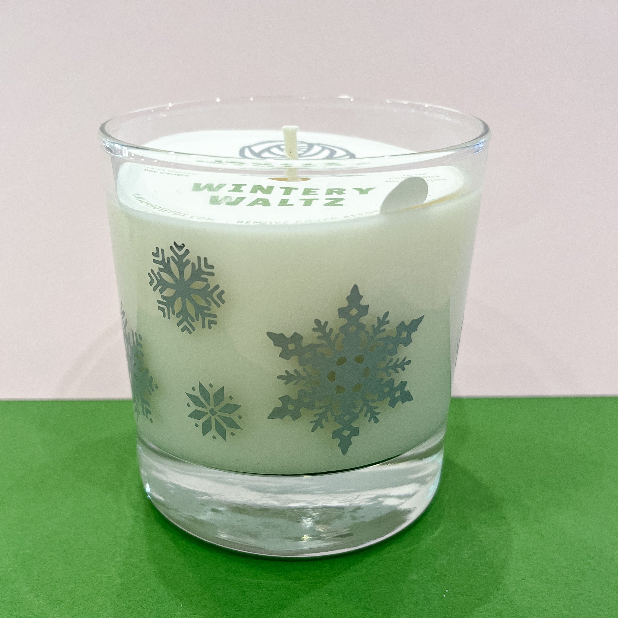 Wintery Waltz 10oz Soy Candle in Rocks Glass