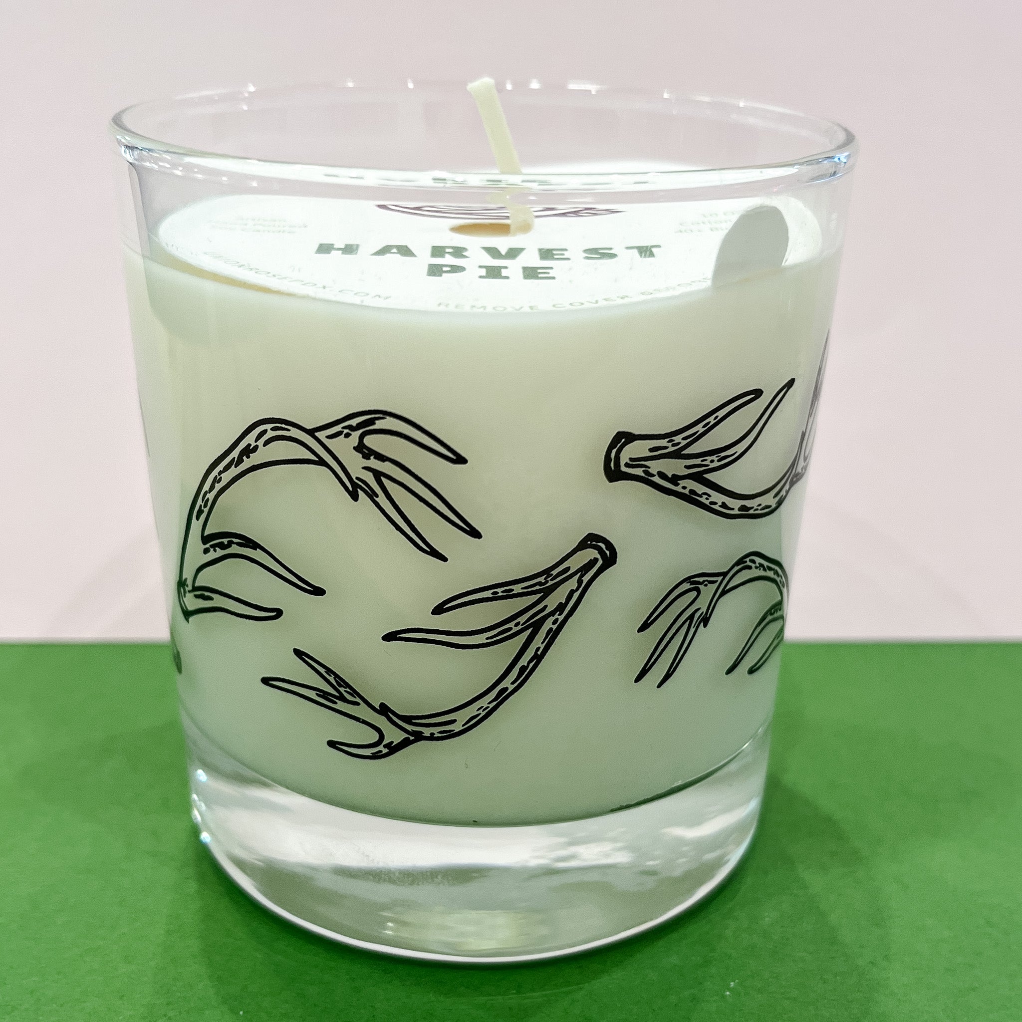 Harvest Pie 10 oz Soy Candle in Rocks Glass