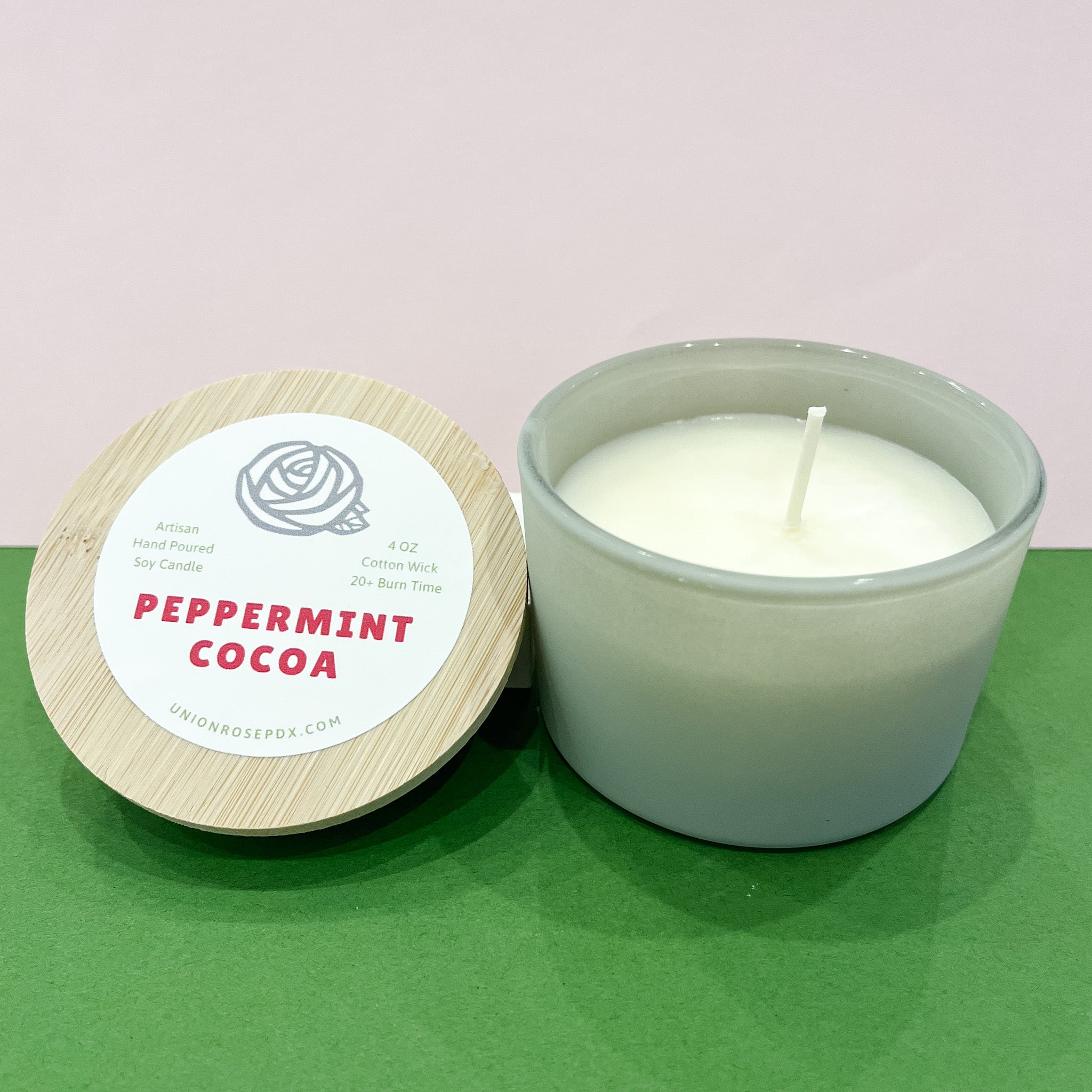 Peppermint Cocoa 4oz Soy Candle