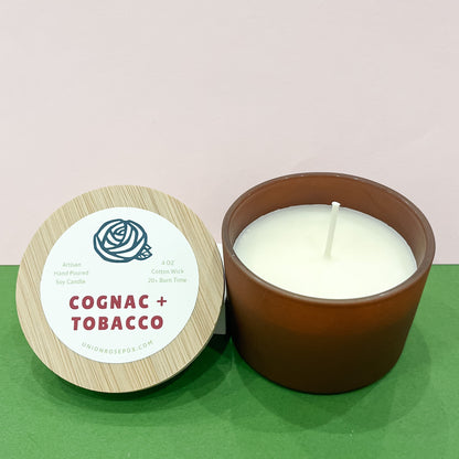 Cognac+Tobacco 4oz Soy Candle