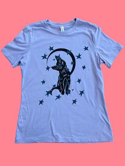 Sinister Kitty with Stars relaxed fit T-shirt