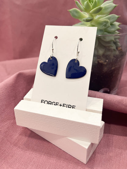 Heart Enamel Earrings