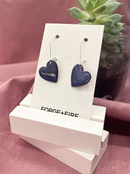 Heart Enamel Earrings