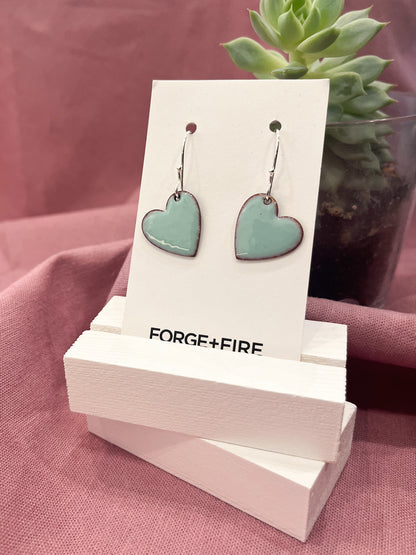 Heart Enamel Earrings