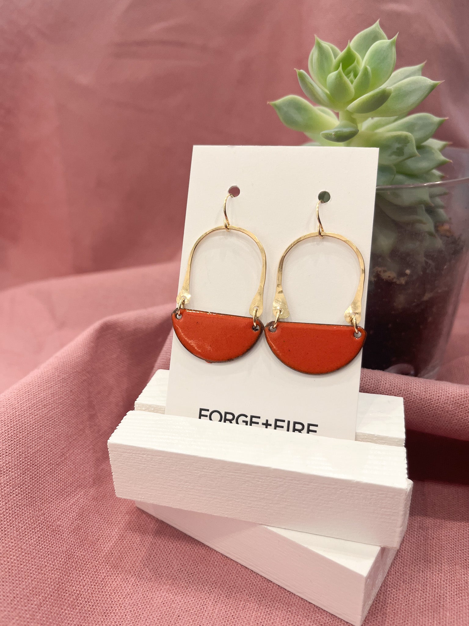 Avery Enamel Earrings- Small