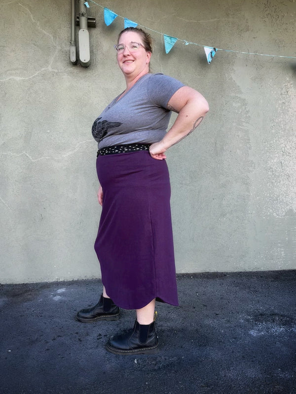 Mary Skirt in Dark Purple Hemp