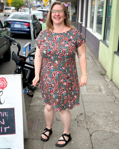 Meegan Mini Dress in Groovy Meadow