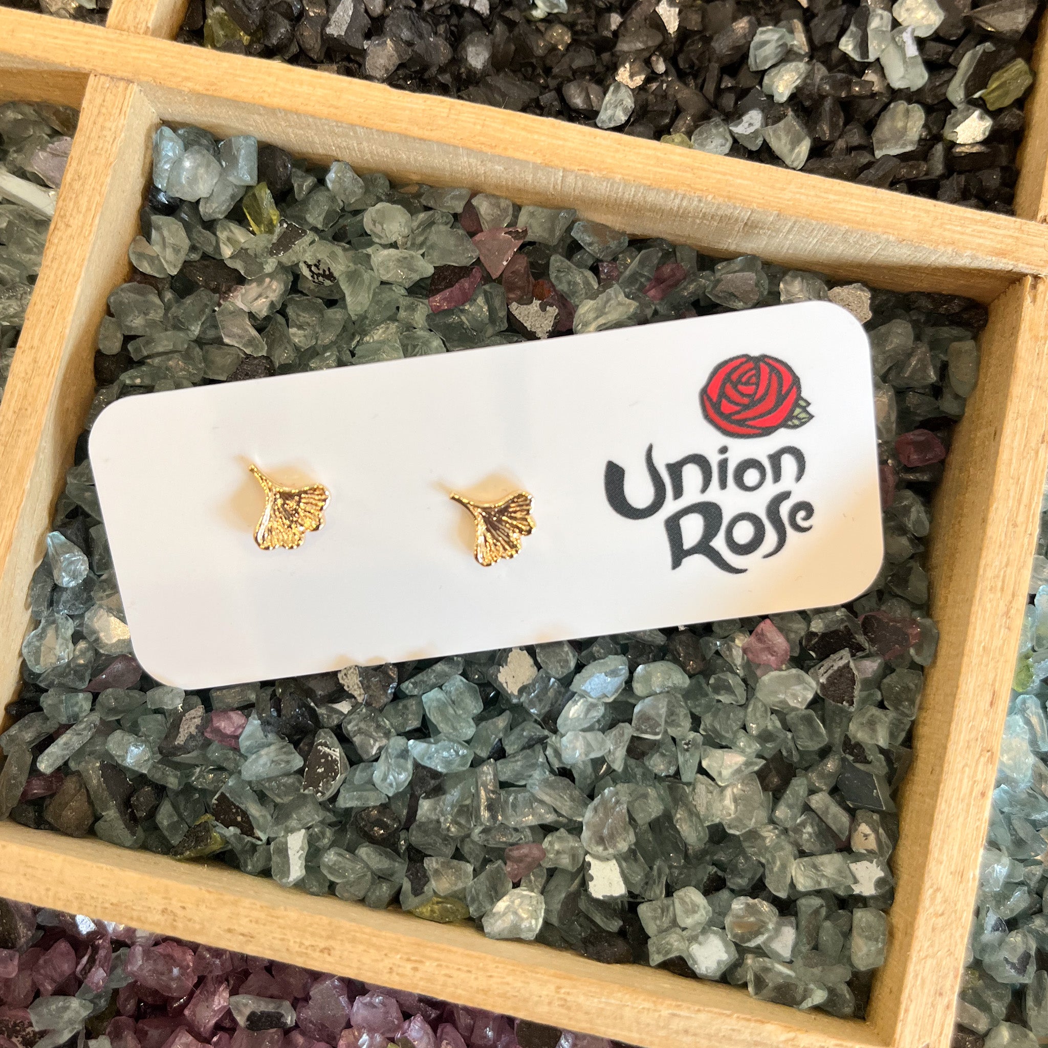 Ginkgo Stud Earrings