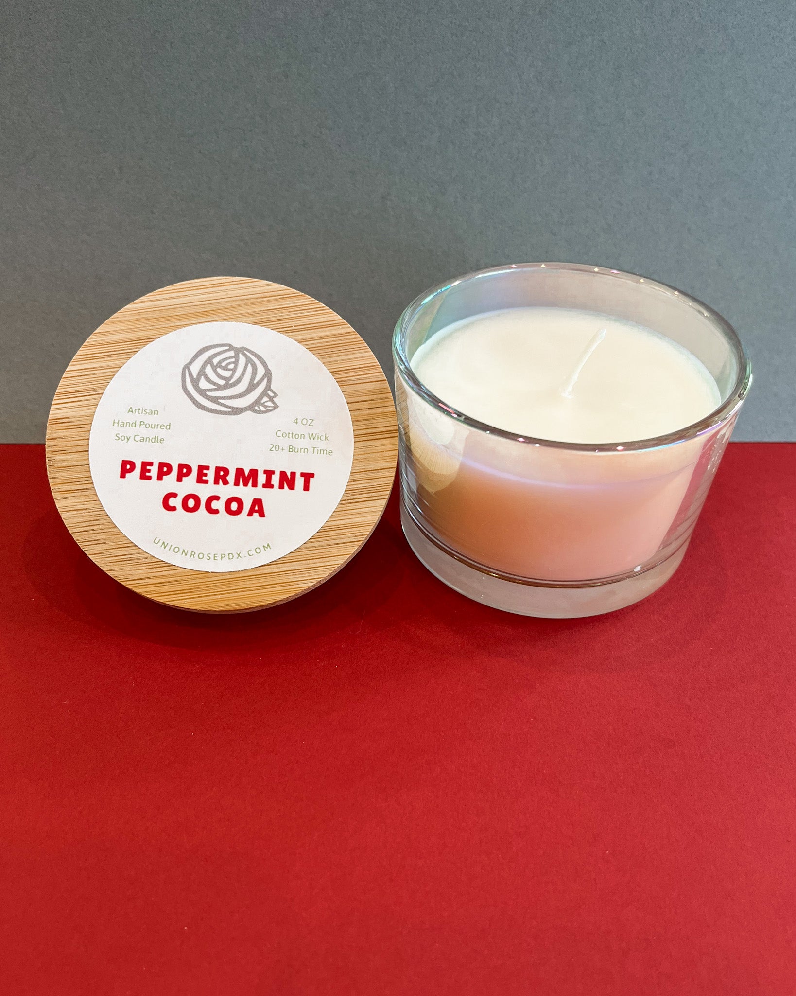 Peppermint Cocoa 4oz Soy Candle