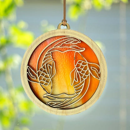 Koi Suncatcher in Orange